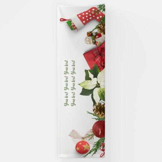 Frohe Weihnachten Ihr Text Banner (Vertikal)