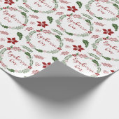 Frohe Weihnachten im Baskischen Eguberri Geschenkpapier (Ecke)