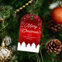 Frohe Weihnachten im festlichen Rot und Weiß