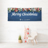 Frohe Weihnachten im Freien Blauer Weihnachten Banner (Insitu)