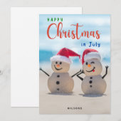 Frohe Weihnachten im Juli Beach Snowman (Vorne/Hinten)