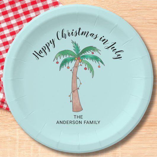 Frohe Weihnachten im Juli Brauch Pappteller