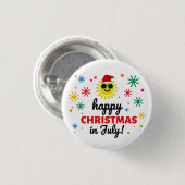Frohe Weihnachten im Juli Button (Vorne & Hinten)