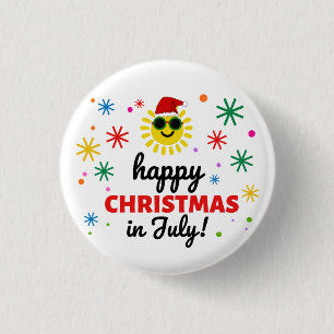Frohe Weihnachten im Juli Button