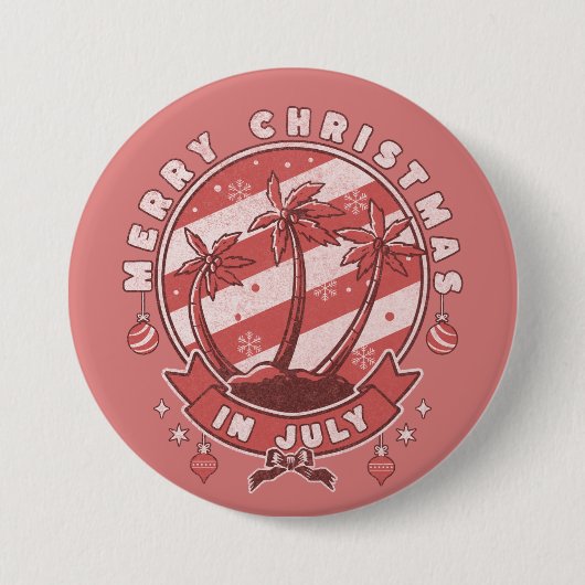 Frohe Weihnachten im Juli Button (Vorderseite)