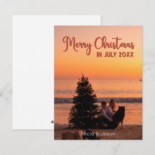 Frohe Weihnachten im Juli Custom Foto (Vorne/Hinten)