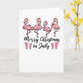 Frohe Weihnachten im Juli Flamingo Weihnachten Som Karte (Gelbe Blume)