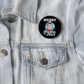 Frohe Weihnachten im Juli Lustiger Santa Button (Beispiel)