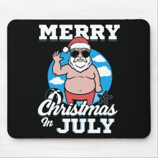Frohe Weihnachten im Juli Lustiger Santa Mousepad
