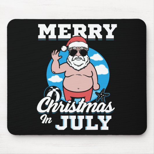 Frohe Weihnachten im Juli Lustiger Santa Mousepad (Vorne)