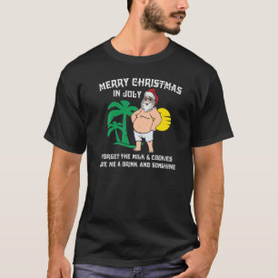 Frohe Weihnachten im Juli Pool Party Santa Graphic T-Shirt