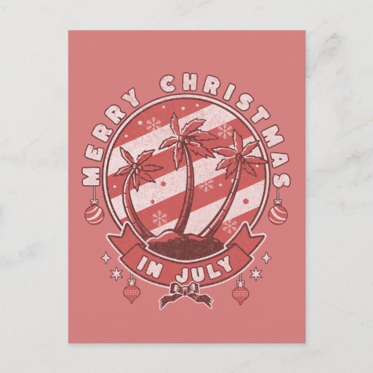 Frohe Weihnachten im Juli Postkarte (Vorderseite)