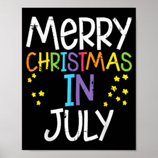 Frohe Weihnachten im Juli Sterne Sommer Xmas Männe Poster