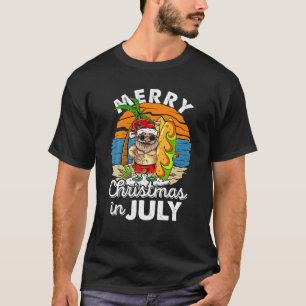 Frohe Weihnachten im Juli Weihnachten am Strand Ge T-Shirt