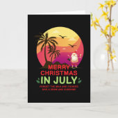 Frohe Weihnachten im Juli Weihnachten Karte (Gelbe Blume)