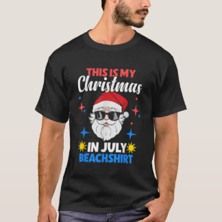 Frohe Weihnachten im Juli Weihnachtsmann im Sommer T-Shirt