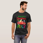 Frohe Weihnachten im Juli Weihnachtsmann Truck Sur T-Shirt (Vorne ganz)