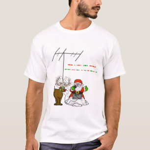 Frohe Weihnachten im Morsealphabet-T-Shirt - Sankt T-Shirt