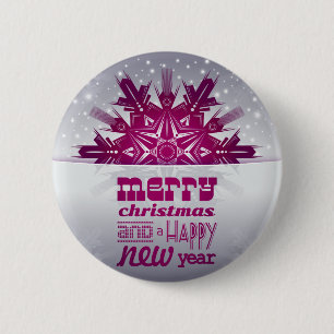 Frohe Weihnachten im neuen Jahr Button