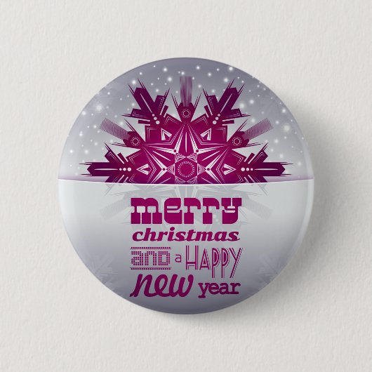 Frohe Weihnachten im neuen Jahr Button (Vorderseite)