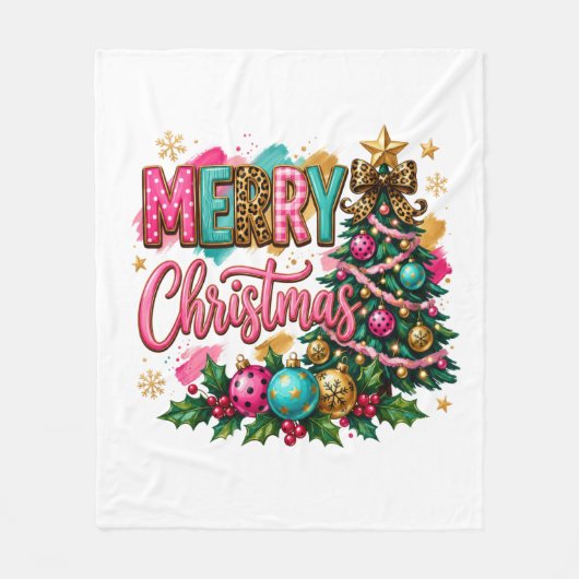 Frohe Weihnachten im Prepper-Stil Fleecedecke (Vorderseite)
