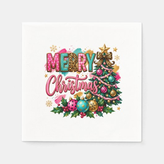 Frohe Weihnachten im Prepper-Stil Serviette (Vorderseite)