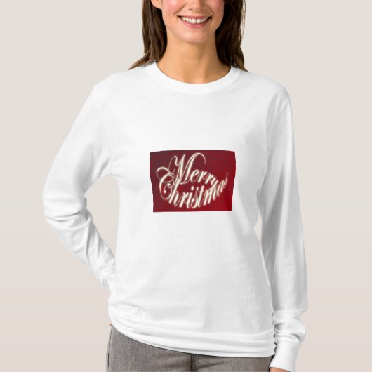Frohe Weihnachten im Roten T - Shirt (Vorderseite)