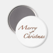 Frohe Weihnachten im roten Text Magnet (Vorderseite/Rückseite)
