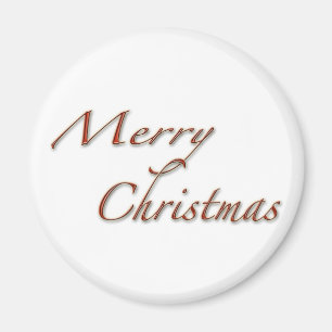 Frohe Weihnachten im roten Text Magnet