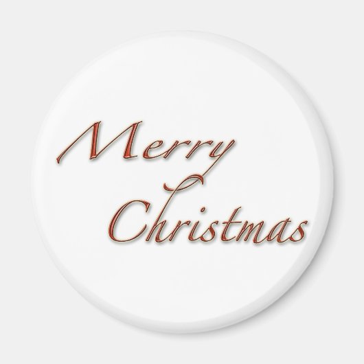 Frohe Weihnachten im roten Text Magnet (Vorne)
