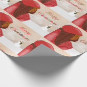 Frohe Weihnachten im Schnee Geschenkpapier (Ecke)