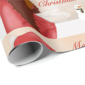 Frohe Weihnachten im Schnee Geschenkpapier (Rolleneckpunkt)