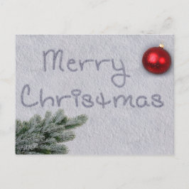 Frohe Weihnachten im Schnee geschrieben