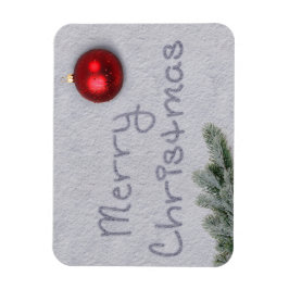 Frohe Weihnachten im Schnee geschrieben Magnet