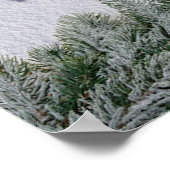 Frohe Weihnachten im Schnee geschrieben Poster (Ecke)