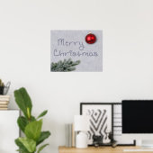 Frohe Weihnachten im Schnee geschrieben Poster (Heimbüro)