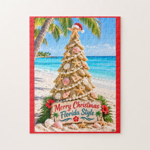 Frohe Weihnachten im Stil Floridas - Tropischer St Puzzle