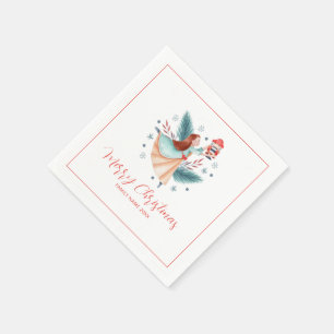 Frohe Weihnachten im Vintage-Design Serviette