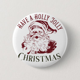 Frohe Weihnachten im Vintage-Stil Button