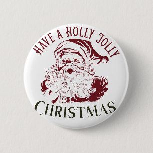 Frohe Weihnachten im Vintage-Stil Button