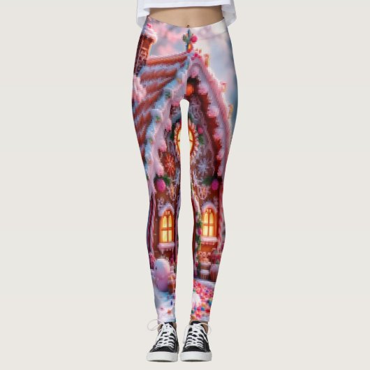 Frohe Weihnachten im Winter Leggings (Vorderseite)