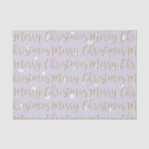 Frohe Weihnachten Imitat Gold Script Typografie Li Seidenpapier