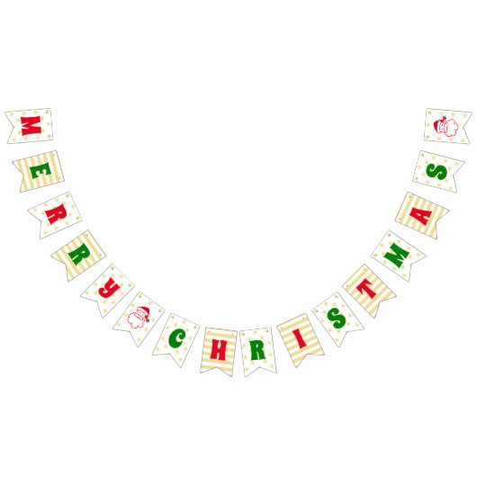 Frohe Weihnachten Imitat Gold Stars Weihnachtsfest Wimpelkette (Alle)