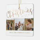 Frohe Weihnachten Imitate Gold 3 Foto Weihnachten Keramikornament (Links)