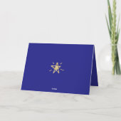 Frohe Weihnachten Imitate Gold Foil und Blue (Rückseite)
