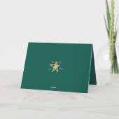 Frohe Weihnachten Imitate Gold Foil und Grün (Rückseite)