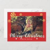 Frohe Weihnachten Imitate Gold Snowflakes (Vorne/Hinten)