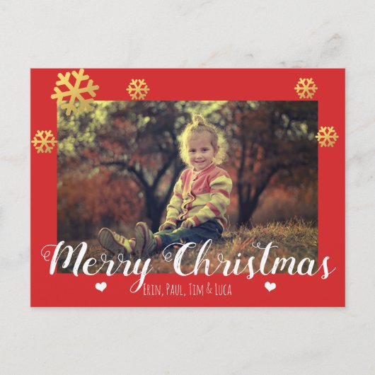 Frohe Weihnachten Imitate Gold Snowflakes (Vorderseite)