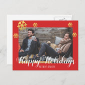 Frohe Weihnachten Imitate Gold Snowflakes (Vorne/Hinten)