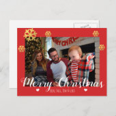 Frohe Weihnachten Imitate Gold Snowflakes (Vorne/Hinten)